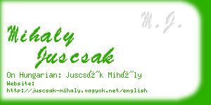 mihaly juscsak business card